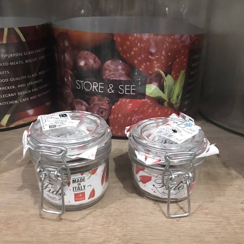 toples mini kaca fido italy bormioli jam jar snack hampers souvenir cookies