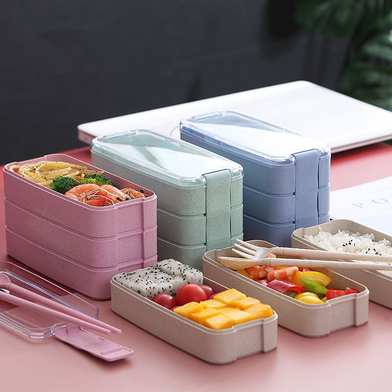 Kotak Makan Transparent Bento Box 750ml &amp; 900ml / Tempat Makan Lunch Box BPA Free