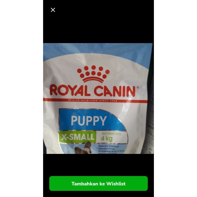 Royal canin dog food xsmall junior 500 grm