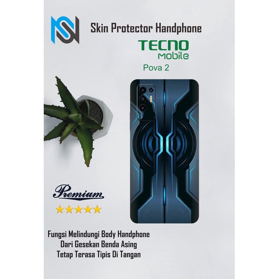 Isi 2pcs Garskin Hp Tecno Pova 2 Motif wall 2 - Free Custom Motif
