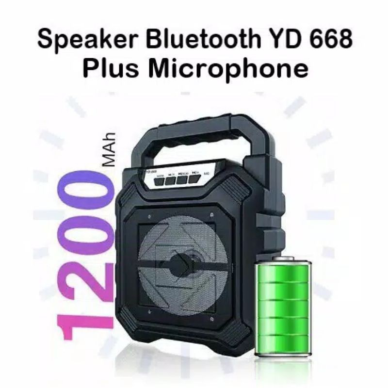 Speaker Bluetooth Protable YD 688 + Mic Karaoke// Speaker Murah 688