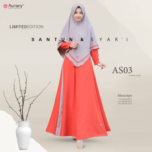 GAMIS AS 03 MERAH BATA ||  AURANY