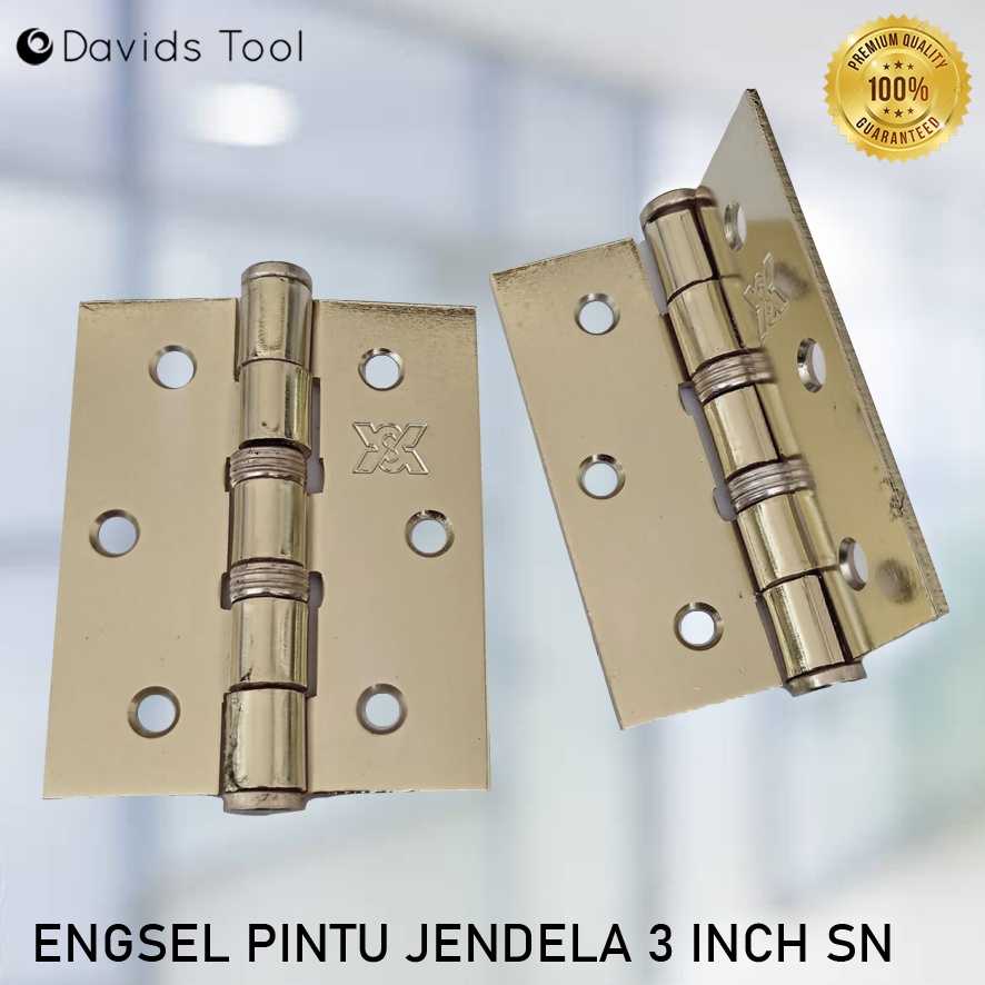 Engsel Pintu Jendela Putih Mirip Stainless 3 Inch