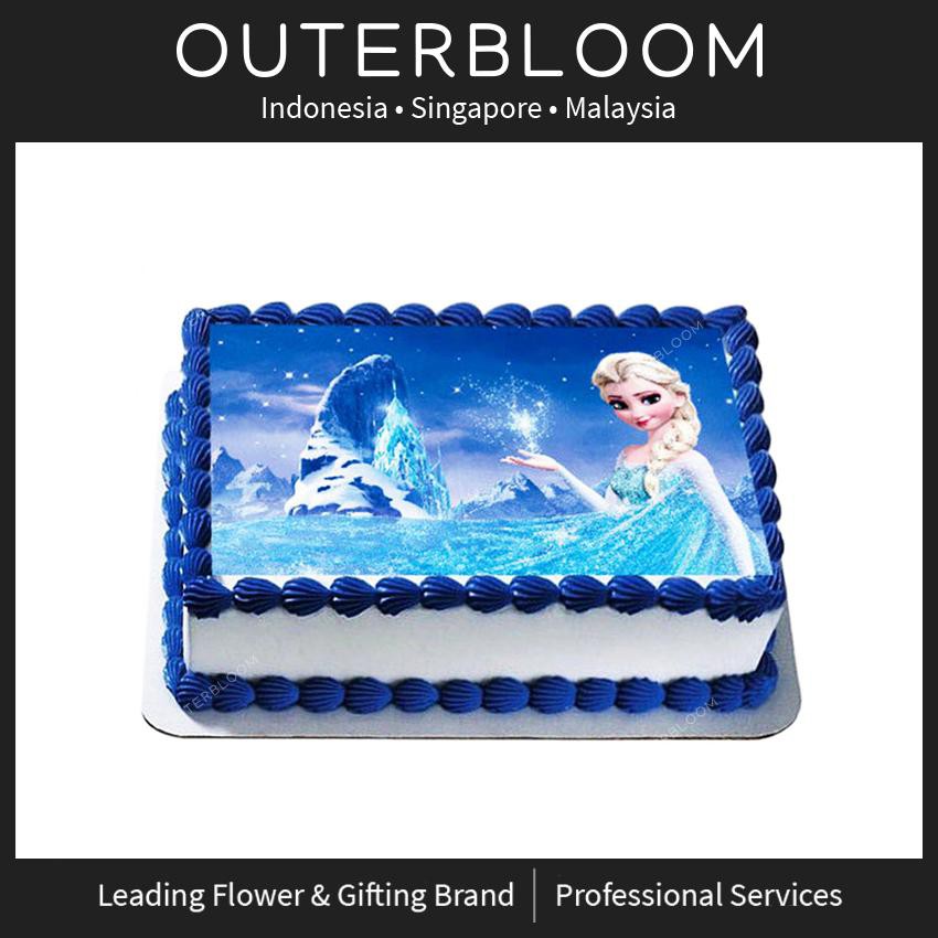 

Kue Ulang Tahun - White Blue Shell Cake