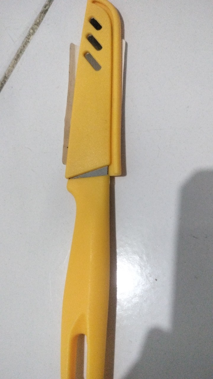 Pisau Dapur Pemotong Pengupas Buah Sayur Sarung Plastik Tahan Karat