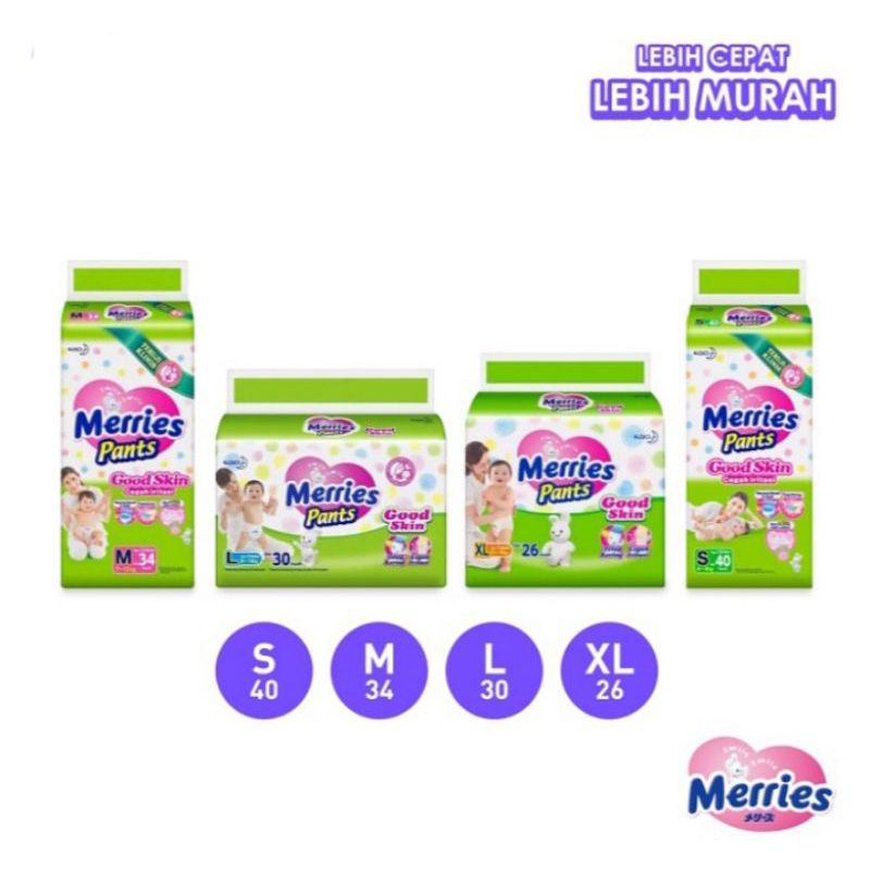 Mamypoko Std Pants S40 M34 L30 XL26 XXL24
