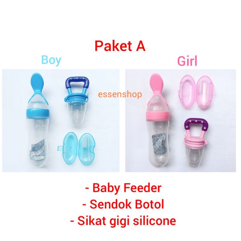 Paket Baby Feeding Sendok botol baby Feeder Sikat gigi bayi