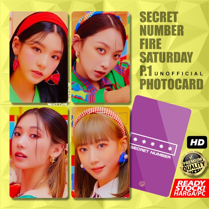 Photocard Secret Number Fire Saturday Kartu Koleksi Photo Card