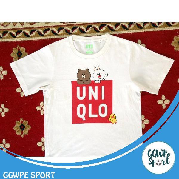 Kaos Distro Kartun Line Uniqlo Premium Baju Distro Lengan Pendek Katun Combed 30S Kualitas Terbaik