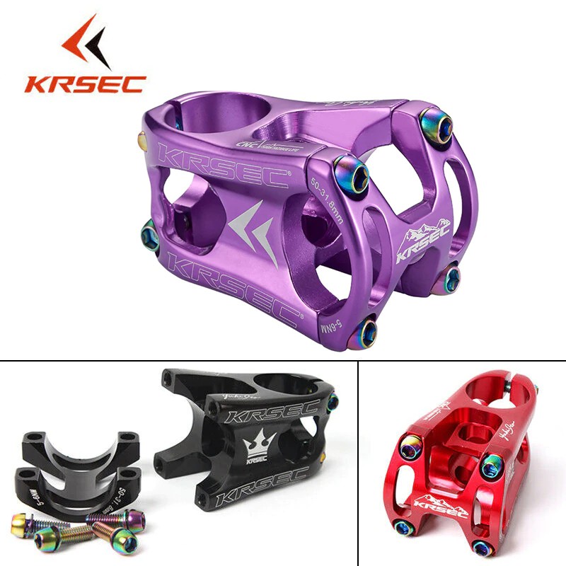 IMPORT KRSEC 28.6*31.8*50mm Ultralight Alloy BMX DH Downhill Bicycle Handlebar Stem Cycling