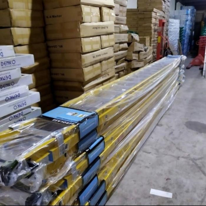 Tangga Lipat Tangga Lipat Fiberglass Denko Fel2X16 9,6 Meter Tangga Pln 9.6 Fiber
