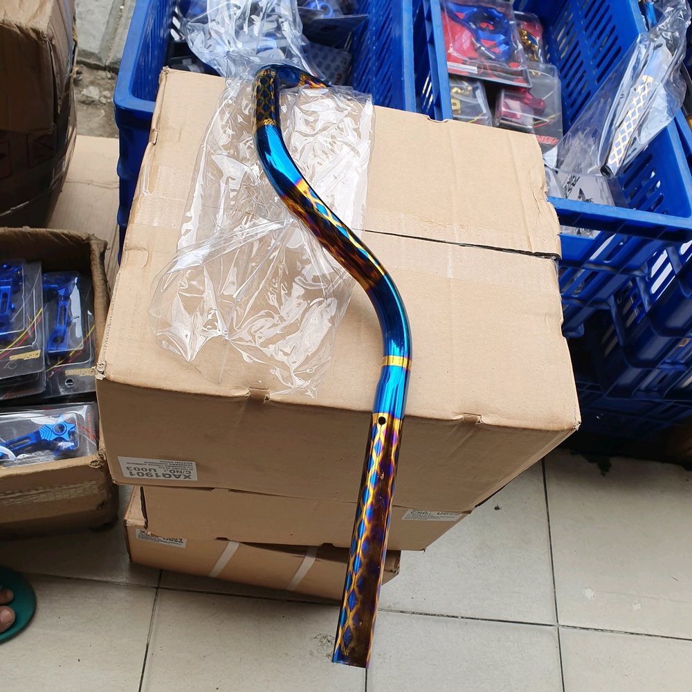 stang fatbar two tone blue mon untuk pcx n max x ride vixion old satria fu ninja r vixion old cbr