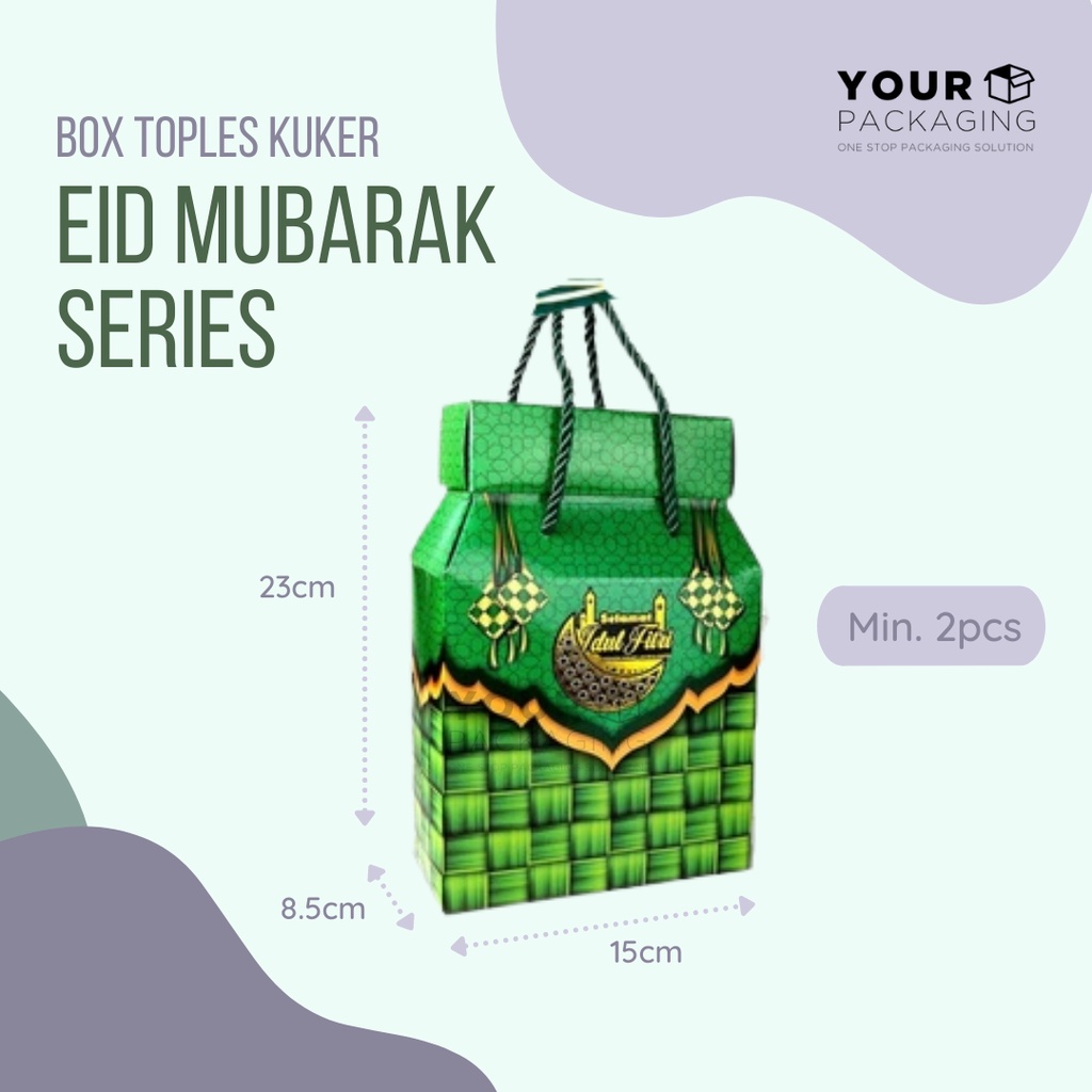 

Kemasan Lebaran // Box Toples Kuker Ramadhan // Kemasan 2 Toples Bulat 250gr // Box Ramadhan 23x15x8.5