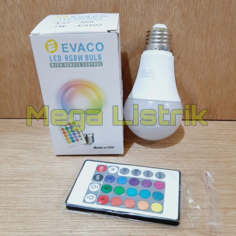 Lampu LED warna warni 7w remot