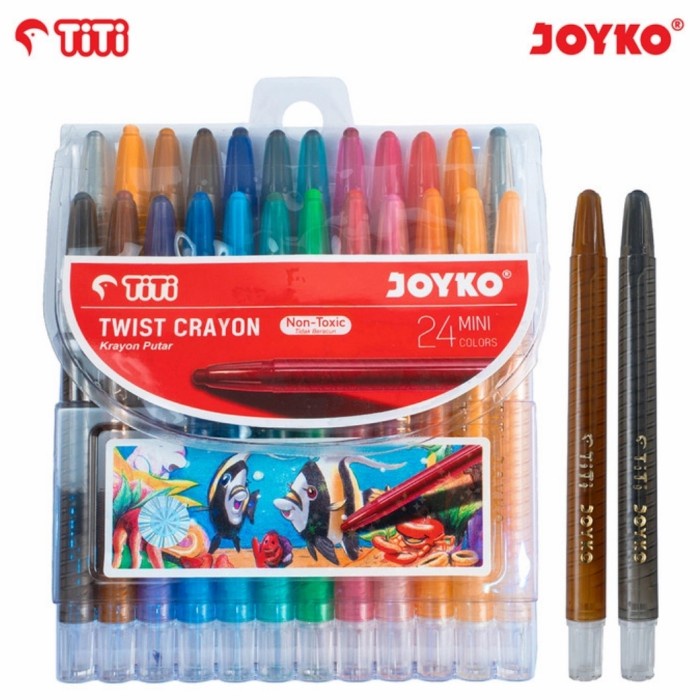

(DISKON TERMURAH) Crayon Putar titi 24 mini/Twist Crayon Joyko Titi 24 warna mini