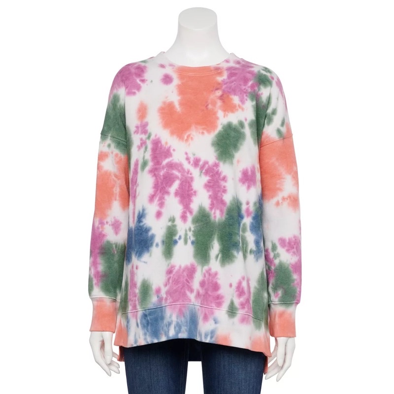 SO LOUNGE LIFE COTTON TUNIC SWEATSHIRT - kane colorfull