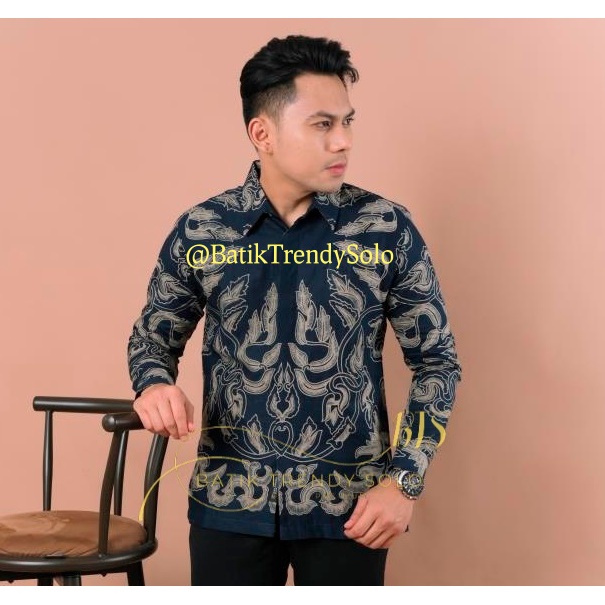 Hem  Kemeja Baju Batik Pria Cowok Laki Laki Slimfit Full Lapis Furing Lengan Panjang Lengan Pendek Original Asli Batik Jumanta Solo Laweyan Size S M L Xl XXL Bahan Katun Premium 988