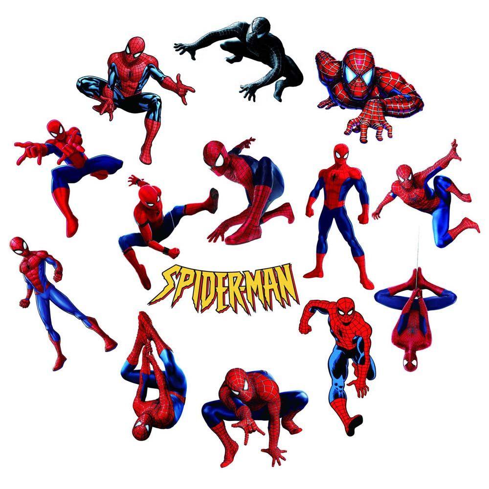 LANFY Spider Man Stiker Tahan Air Anak Hadiah Marvel Avengers Graffiti Stiker Alat Tulis Stiker Untuk Koper Laptop Fans Koleksi Hadiah Stiker Anime