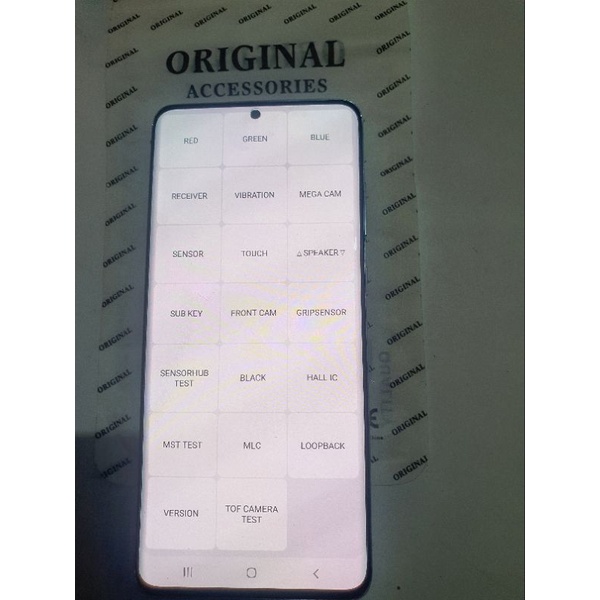 Lcd samsung S20plus original copotan Mulus warna Blue