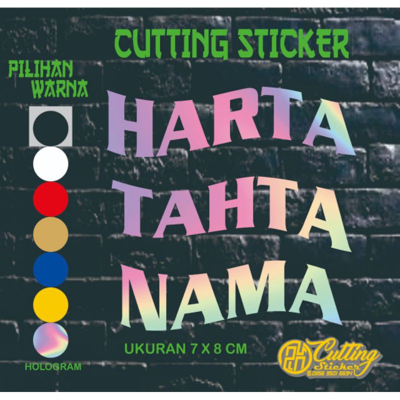 

Cutting sticker harta tahta sticker custom nama suka suka