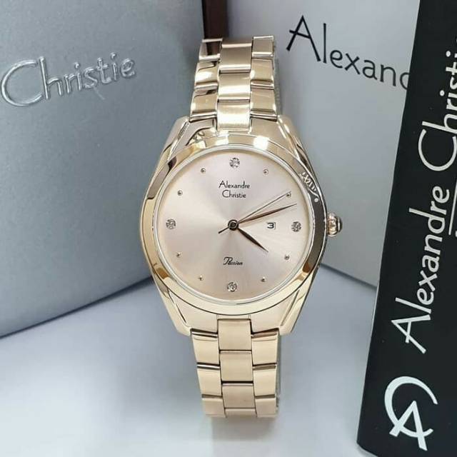 JAM TANGAN WANITA ALEXANDRE CHRISTIE AC 2789  ROSEGOLD ORIGINAL