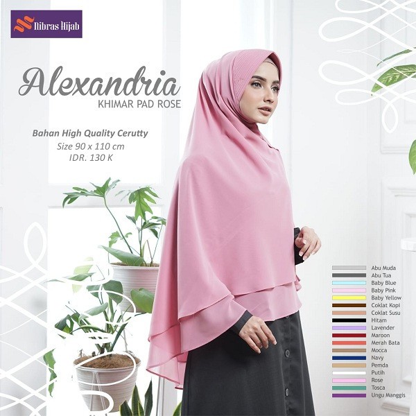 NIBRAS HIJAB ALEXANDRIA KHIMAR PAD HIJABERS KERUDUNG SYARI FASHION MUSLIMAH