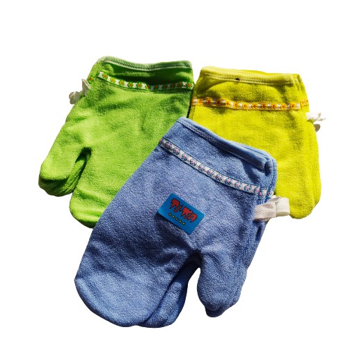 3 Pcs washlap bayi jari washlap mandi Kain double