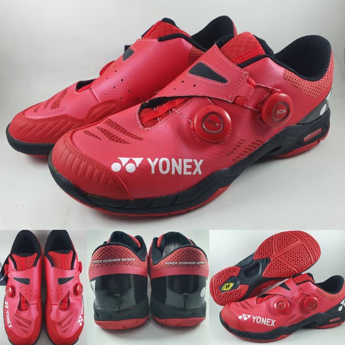Sepatu Badminton Yonex Power Cushion BOA Infinity Red Merah