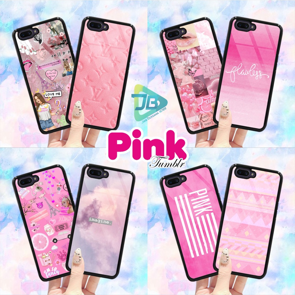 HARDCASE 2D GLOSSY PINK TUMBLR OPPO VIVO XIAOMI SAMSUNG REALME IPHONE ALL TYPE JB4711