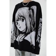 Aiko misa anime oversize knitted sweater streetwear