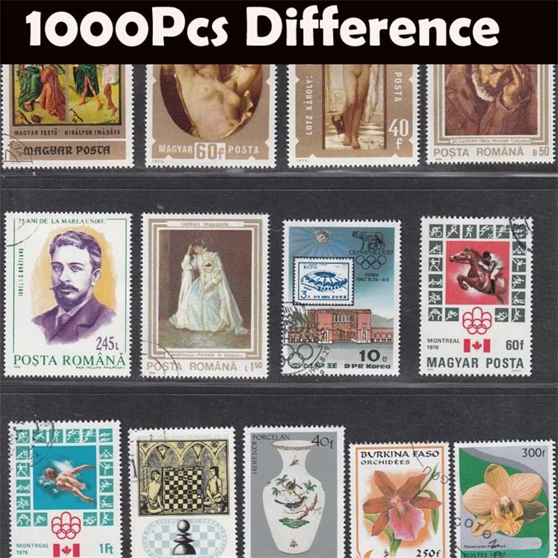 

IMPORT 1000PCS/Lot No Repeat Postage Stamp Collections From Many countries With Post Mark Stamps