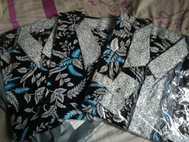 Kemeja Batik Lengan Pendek Blarak Biru