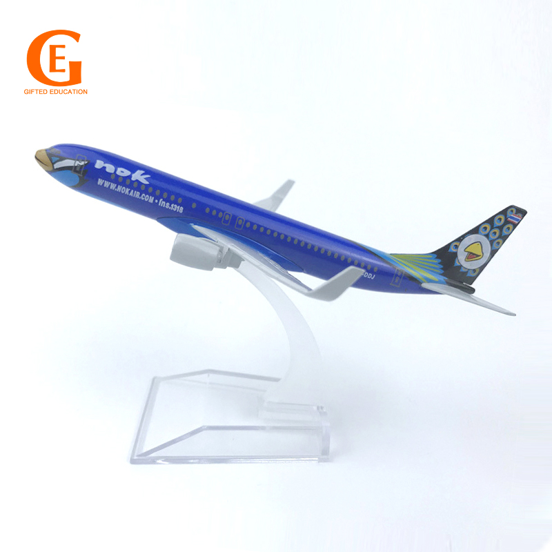 Air NOK B737 Model Pesawat Terbang Thailand Airways Blue Bird Boeing 737 Diecast Bahan Metal 16CM