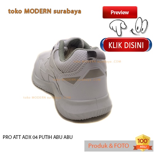 Sepatu olahraga anak sepatu sneakers kets PRO ATT ADX 04 PUTIH ABU ABU