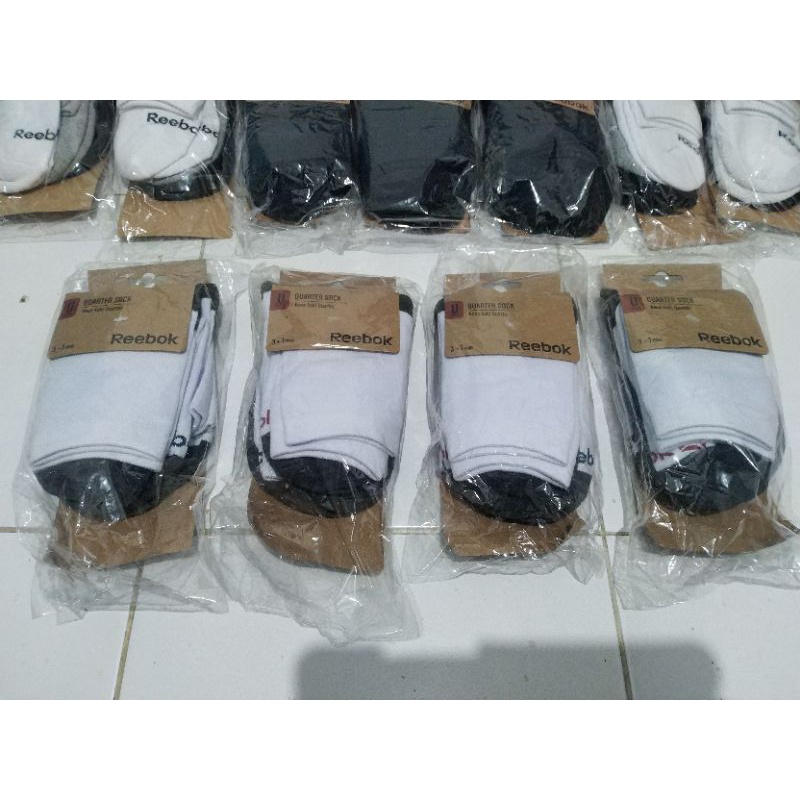 KAOS KAKI REEBOK ORIGINAL SPORTS STATION QUARTER SOCK ISI 4 PASANG
