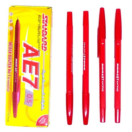 PULPEN BALLPOINT PENA MURAH TERLARIS STANDARD STANDART AE7 0.5mm