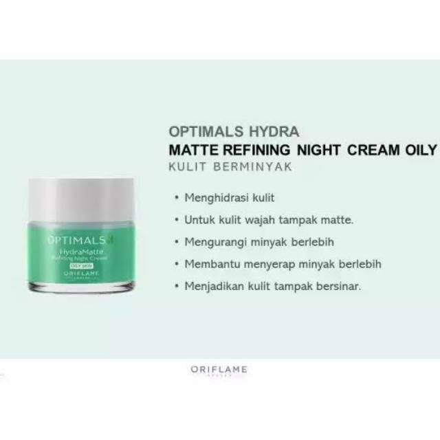 optimals hydra matte night cream
