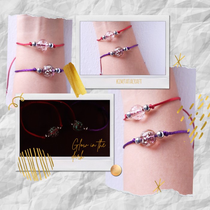 Gelang BTS Mikrokosmos/ Gelang manik couple simple - Biru