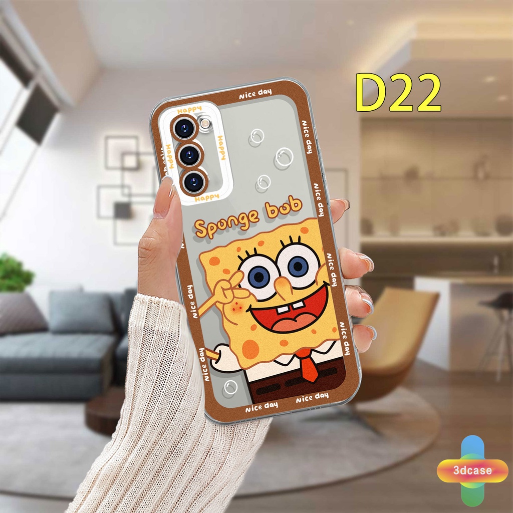 Case HP Samsung A32 A52 A12 A03 A13 A23 A51 A03S A10S A50 A20S J7 Prime A02S A20 A50S A10 A30S A52S A30 M12 M01S A125 F12 M10S M40S A515F A207F M02S A025 F02S 11 12 13  7 8 6 Plus Cartoon SpongeBob SquarePants Transparent Case