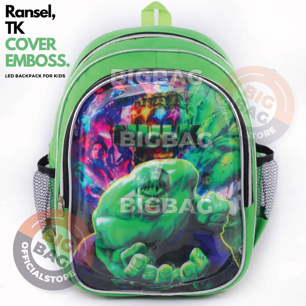 PTS - RANSEL EMBOSS HULK - RANSEL SEKOLAH ANAK COWO - RANSEL COWO - TAS SEKOLAH ANAK TIMBUL