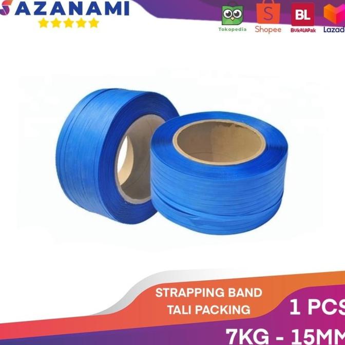 

READY STOCK STRAPPING BAND 15MM X 750M TALI PACKING TALI KLAM WARNA KUNING 7KG