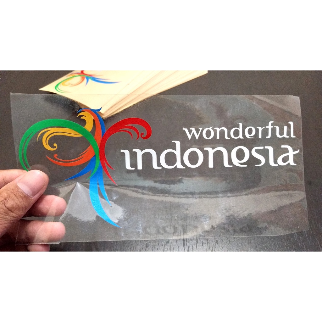 Cutting Stiker Wonderful Indonesia Variasi Motor Mobil Sticker Timbul Keren Nyala Dasbor Spakbor Visor Body Kaca Helm Laptop Hologram Reflective Tahan Air Bodi Samping Nama Jepang Scoopy Vario Beat NMAX PCX Vespa Aesthetic Pickup Anime Windshield