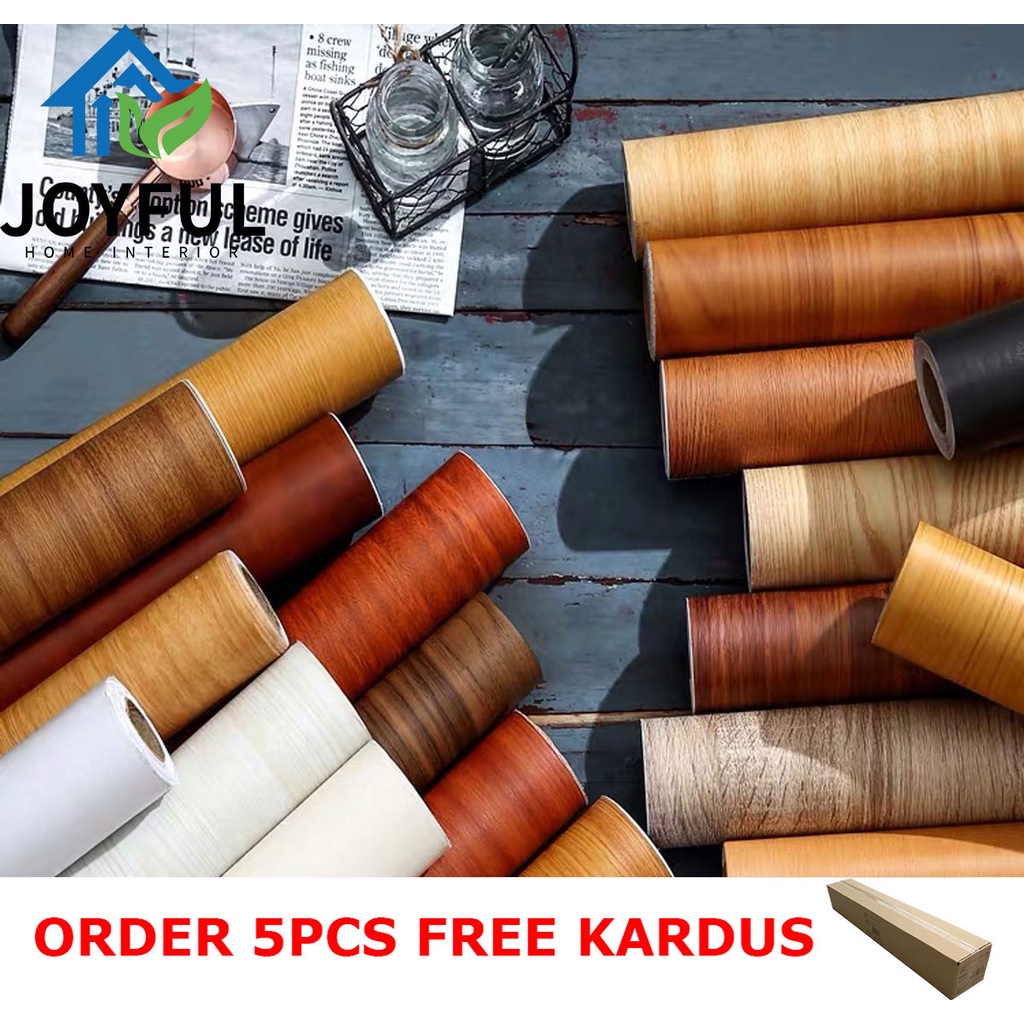 Stiker Motif Kayu - Dengan Serat - Lebar 120cm (120cm x 50cm)