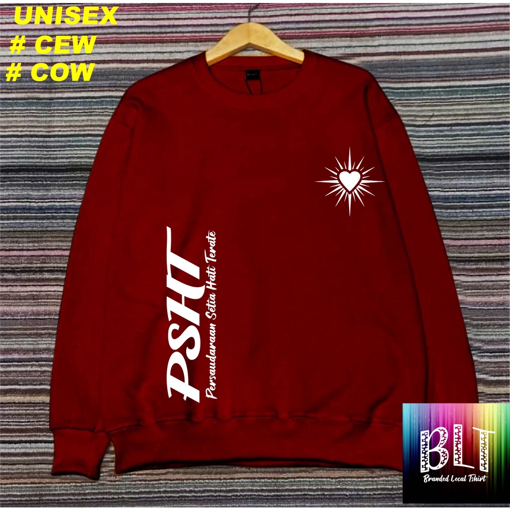 Crewneck Sweater Cotton LOGO DEPAN PSHT / Sweater Pria/SWEATER WANITA / Sweater Distro / Outerwear Original Terbaru Termurah Terlaris/UNISEX/SWEATER MURAH/SWEATER 2022