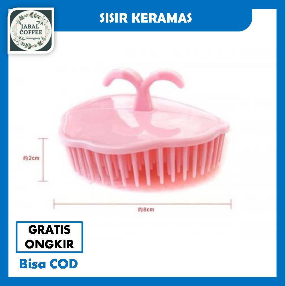 Sisir Silikon / Sisir Mandi / Sisir Keramas Karet / Sisir Keramas Bunder Karet J83