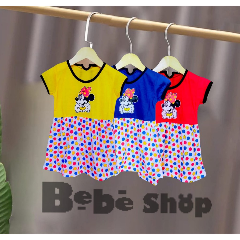 Dress Anak Karakter Mickey Mouse Usia 6 Sampai 18 BLN