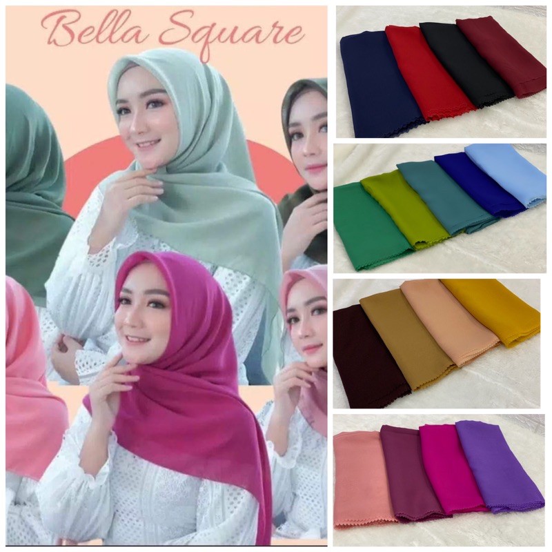 Bella square Laser cut premium Jilbab segi empat bella square