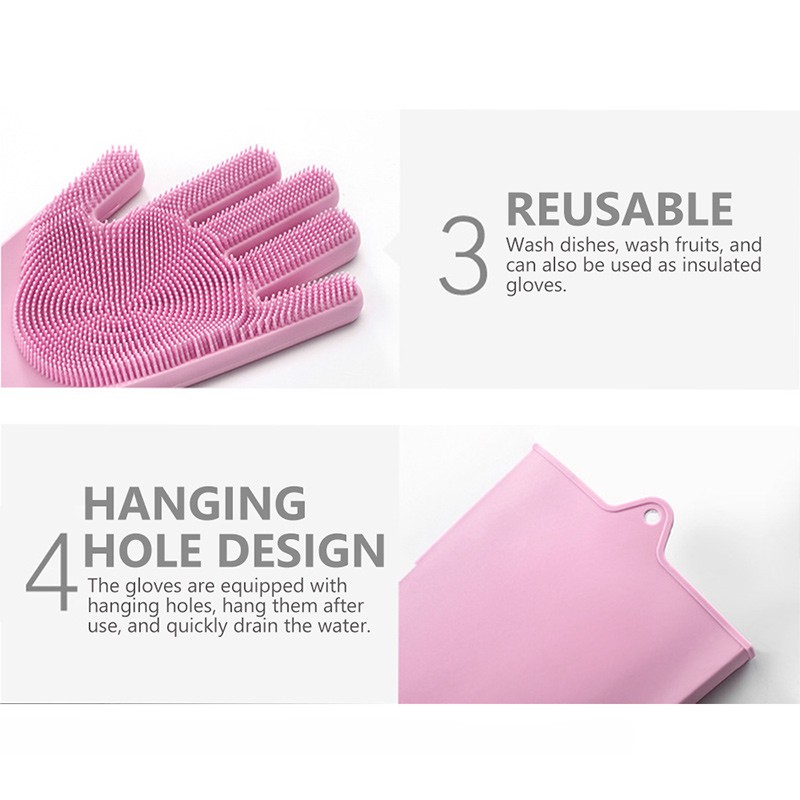 Perfin PFKL01 Sarung Tangan Cuci Piring Magic Silicone Cleaning Gloves Anti Panas