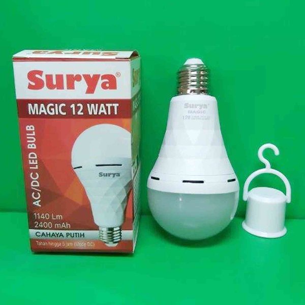 LAMPU EMERGENCY LED SURYA MAGIC 12 WATT LAMPU DARURAT LED BULB 12 WATT