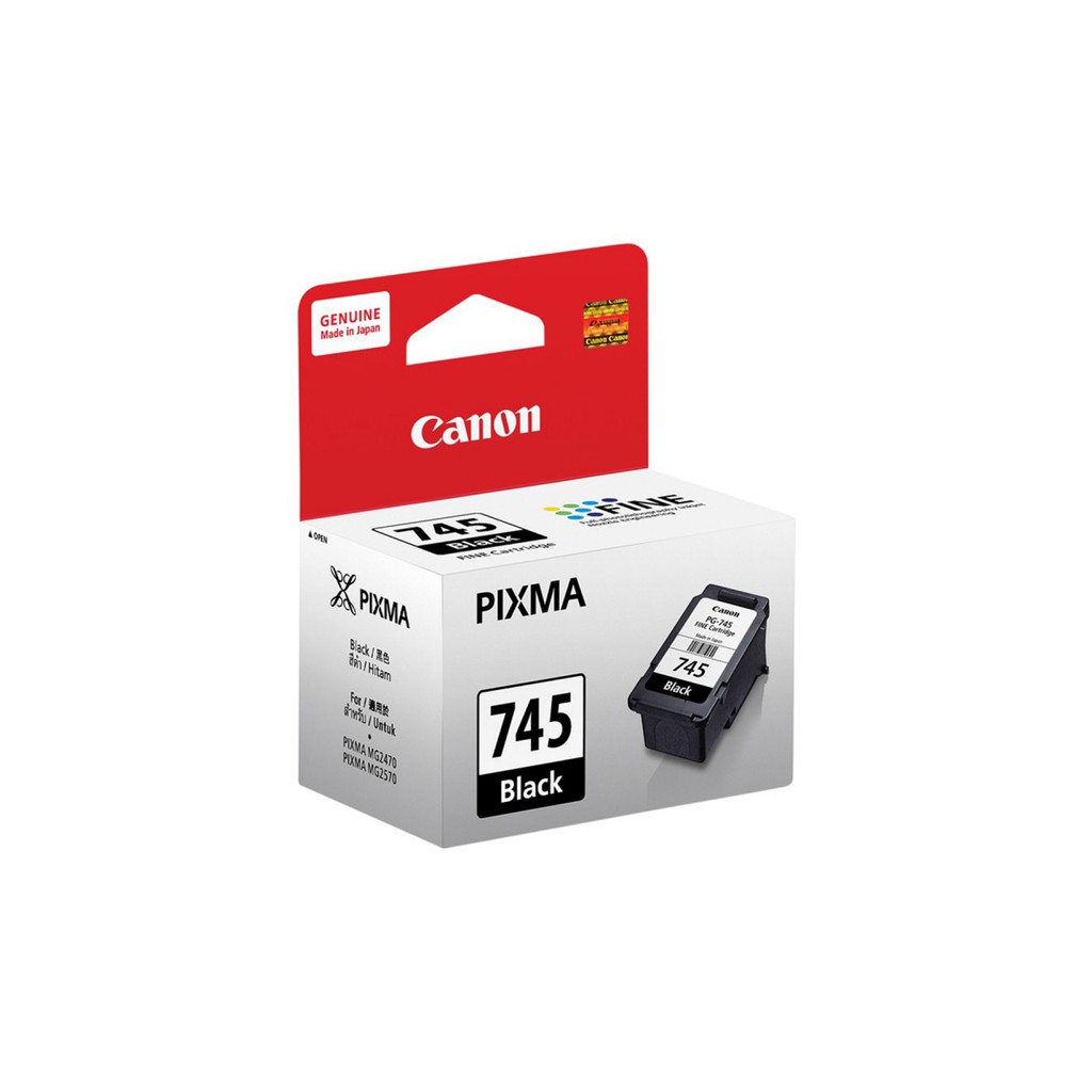 Tinta PG 745 Black Canon ip2870s mg 2470 2570s 2577s 3070s 3077s TR4570s TS3170S TS3177S TS207 TS307